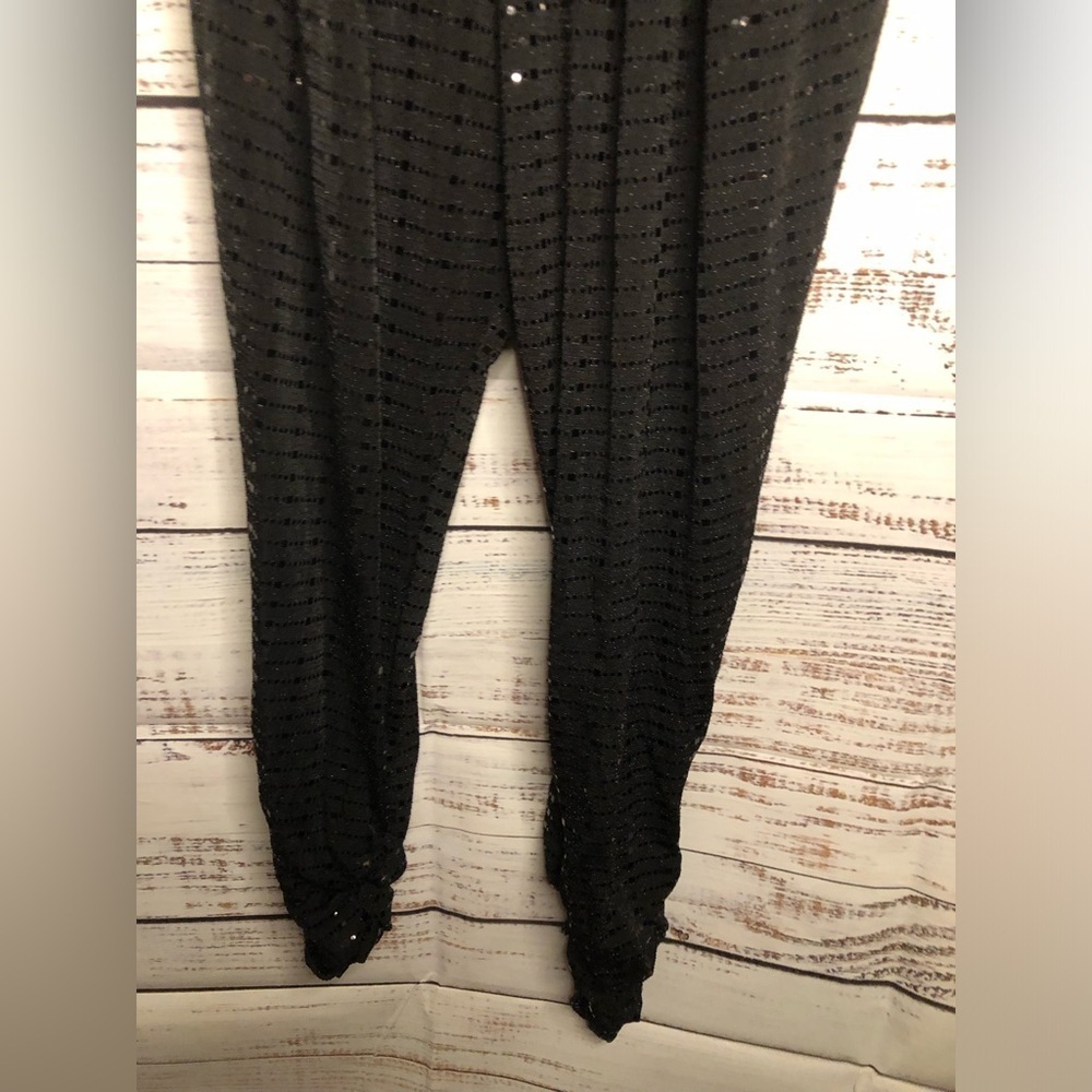 Sequin all over black strapless jumpsuit - Picture 6 of 16